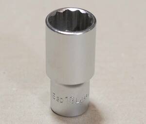 美品 TONE 19 mm 差込角 9.5 mm 3/8 inch 3D-19L 12角 ディープ ソケット ゆうパケット 可 検) トネ KTC koken コーケン DEEN ディーン