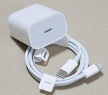 未使用 Apple 純正 18W 電源 アダプタ A1720 MU7T2LL/A USB-C Lightning ケーブル ゆうパケット 可 検) 高速 充電器 20W A2305 MHJA3AM/A_画像4