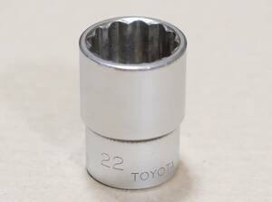 TOYOTA 純正 22 mm 差込角 12.7 mm 1/2 inch 定形外 可 12角 ソケット 検) トヨタ KTC TONE トネ koken コーケン BANZAI バンザイ BTC