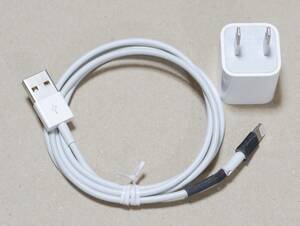 Apple 純正 5W 電源 アダプタ A1385 USB-A Lightning ライトニング ケーブル ゆうパケット 可 一応 ジャンク 検) アップル 充電器