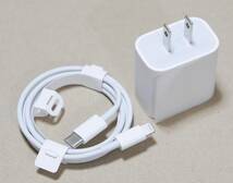 未使用 Apple 純正 18W 電源 アダプタ A1720 MU7T2LL/A USB-C Lightning ケーブル ゆうパケット 可 検) 高速 充電器 20W A2305 MHJA3AM/A_画像1