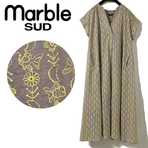 23SS マーブルシュッド 金魚 スキッパー OP 刺繍 ワンピース きんぎょ marble SUD 2023