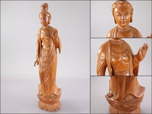 仏像　木製　観音菩薩像　立像　仏教美術　51cm