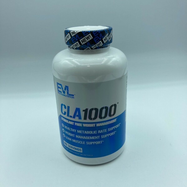 EVLution Nutrition, CLA1000、刺激剤無添加体重管理、ソフトジェル180粒