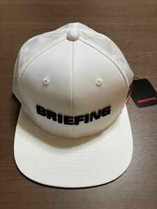 【新品】BRIEFING ブリーフィング ゴルフ MSベーシックフラットバイザーキャップ メンズ フリーサイズ ホワイト 値下不可