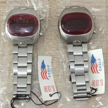 未使用品 デッドストック品 EAGLE USA LED WATCH EA101/102/104 デジタル 腕時計 12個セット 風防色 レッド 電池切れ 不動品 ジャンク扱い_画像5