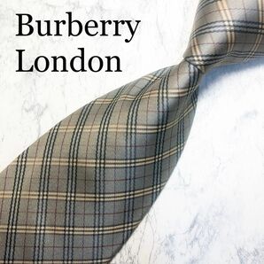 BUBERRY LONDON ネクタイ　ノバチェック　グレー