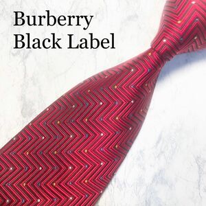 BURBERRY BLACK LABEL ネクタイ　レッド　ドット