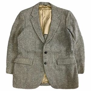 70s~ USA製 Harris Tweed L.S.Ayres&co ツイード テーラード ジャケット ハリスツイード ウール ブレザー コート 80s ヴィンテージ