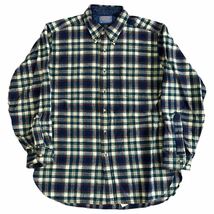 70s USA製 PENDLETON ウール ボタンダウンシャツ L ペンドルトン チェック 長袖 シャツ ボタンシャツ ヴィンテージ_画像1