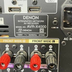 M2656 【人気商品！！】DENON デノン AVアンプ AVR-X4000 通電確認済みの画像4