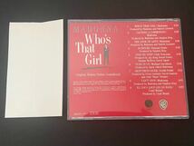 【国内盤 税表記なし3200円盤】Madonna,マドンナ／Who’s That Girl,フーズザットガール（帯付,美品）_画像2