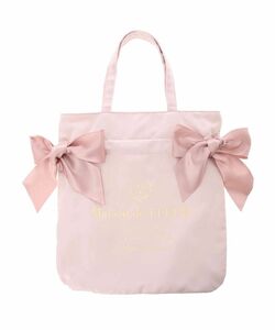 【新品】Maison de FLEUR ダブルリボントートバッグ ピンクベージュ