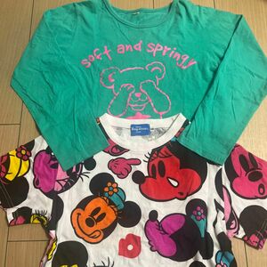 女の子150まとめ売り(くまさんロンT＆ディズニーTシャツ)