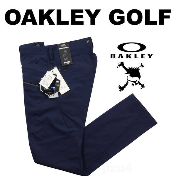 ■【92】春夏 定価14,300円 OAKLEY オークリー GOLF スカル ORIGIN 3D TAPERED パンツ紺■