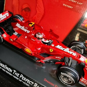 未開封新品ベース1/18F1スペインGPハットトリック パーフェクトレース記念フェラーリF2008マルボロタバコ キミ ライコネン限定生産モデルの画像1