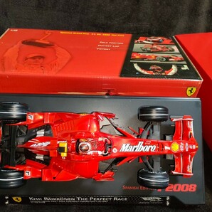 未開封新品ベース1/18F1スペインGPハットトリック パーフェクトレース記念フェラーリF2008マルボロタバコ キミ ライコネン限定生産モデルの画像10