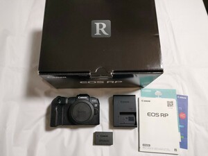 キャノン　EOS RP　ボディ　ＲＦマウント　CANON　劣化度なし純正バッテリー　2620万画素　共箱　取り扱い説明書あり　フルサイズ