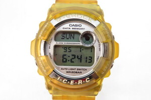 1円～【動作品】CASIO カシオ　G-SHOCK ジーショック　イルクジ モデル DW-9200K　メンズ　デジタル腕時計　クリアイエロー　3-2-20