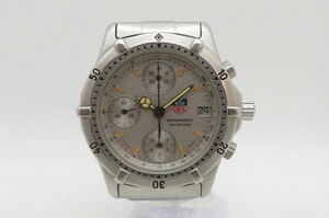 1円～【稼働品】TAG HEUER タグホイヤー 760.306 D81865 AT/自動巻き シルバー文字盤 クロノ デイト メンズ腕時計　3-8-12