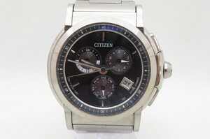 1円～【動作品】Citizen シチズン Eco-drive エコドライブ E812-T014640 腕時計 ソーラー クロノグラフ デイト メンズ腕時計　3-11-1