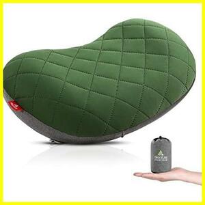 [ now only! after 1.!] * green * outdoor ... with cover air pillow . slide processing [ super light weight 140g] compact pillow camp 