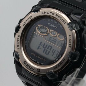 2242▲ CASIO 腕時計 BABY-G BGR-3003U-1JF 20気圧防水 電波 ソーラー 耐衝撃性 ワールドタイム レディース ブラック×ゴールド【0226】