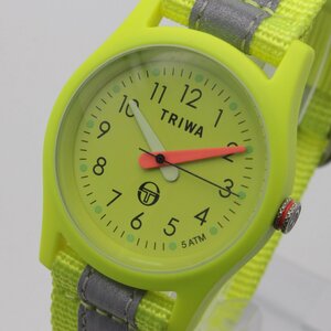 2281▲ TRIWA 腕時計 SG122312P 5気圧防水 北欧デザイン セルジオタッキーニ コラボレーション テニスボールイメージ グリーン【1124】