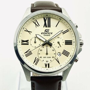 2383♭【電池切れ】CASIO カシオ EDIFICE エディフィス 腕時計 EFV-500L-7AVUDF クロノグラフ レザーベルト メンズ【2023/3/8】