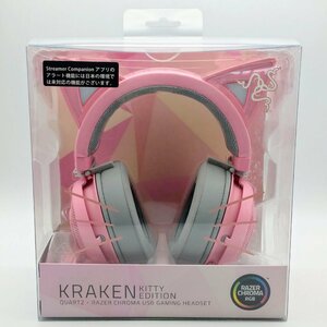 2450♪/ RAZER レイザー Kraken Kitty Quartz Pink ゲーミングヘッドセット USB接続 PC PS4 PS5 Switch スマホ ネコミミ ピンク 【0226】