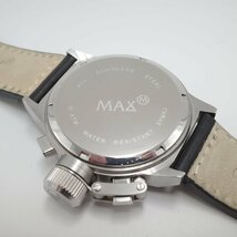 2483〇/MAX XL WATCH 腕時計 クラシック 5-MAX418 クロノグラフ クオーツ レザーベルト 5気圧防水 メンズ ブラック【0226】_画像5