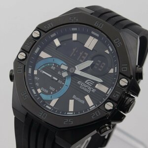 2491▲ CASIO 腕時計 EDIFICE ECB-10YPB-1AJF 10気圧防水 モバイルリンク モータースポーツで活躍 ワールドタイム メンズ ブラック【0304】