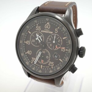 2617〇/TIMEX 腕時計 Expedition Field T49905 クロノグラフ インディグロナイトライト 10気圧防水 メンズ ブラウン【0304】