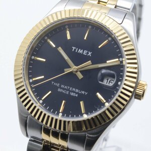 2649▲ Timex 腕時計 TW2V31600 50m耐水 カレンダー カジュアル ミニマル バーインデックス おしゃれ レディース ブルー×ゴールド【0311】