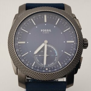 2678〇/FOSSIL 腕時計 MACHINE ハイブリッドスマートウォッチ FTW1195 シリコンストラップ アクティビティ機能 メンズ ネイビー【0304】