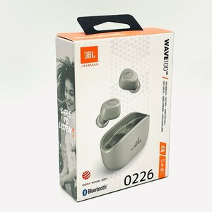 2705♭JBL WAVE100 TWS 完全ワイヤレスイヤホン JBLW100TWSIVR Bluetooth5.0 最大約20時間再生 USBタイプC アイボリー【0226】