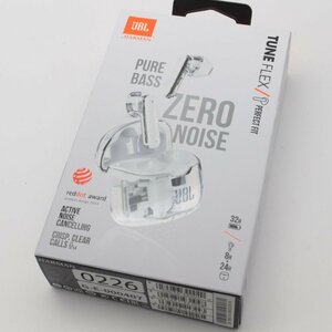 2757▲ JBL TUNE FLEX GHOST ワイヤレスイヤホン JBLTFLEXGWHT 2ウェイ装着 Bluetooth ノイズキャンセリング IPX4 ホワイト【0226】