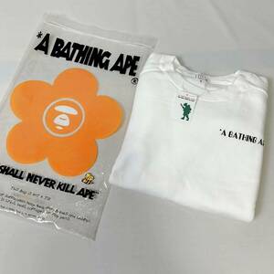  valuable dead stock 90s the first period made in Japan regular goods A BATHING APE BAPE A Bathing Ape .ip sleeve line sweat archive M