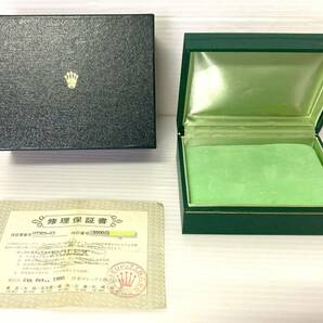 ★☆③美品 超レア 純正 ROLEX ロレックス アンティーク 緑箱 時計ケース 箱 BOX 腕時計ケース 1980年発行の修理保証書付き ピ☆★の画像1