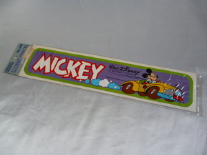 M-25 (大きめ) MICKEY Walt Disney Productions ステッカー 当時物 です(327×65mm) ミッキーマウス ウォルト ディズニー ビンテージ