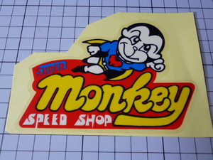 希少 正規品 SPEED SHOP SUPER Monkey ステッカー 当時物 です(121×86mm) スピード ショップ スーパーモンキー