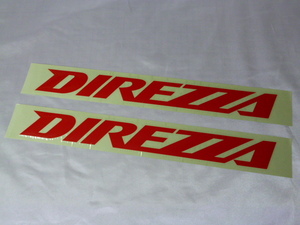 【大きめ】 正規品 DUNLOP DIREZZA ステッカー 2枚 (赤/切り文字/約352×37mm) ダンロップ ディレッツァ