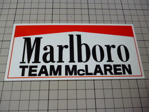 希少 Marlboro TEAM McLAREN ステッカー 当時物 です(160×74mm) マールボロ マルボロ チーム マクラーレン