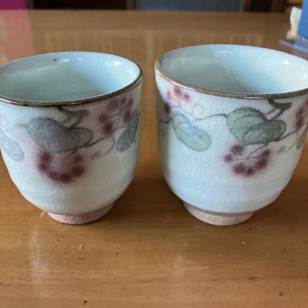 たち吉 貫入(ヒビ入り)陶器 雅味を楽しむ夫婦茶碗 湯呑 陶器