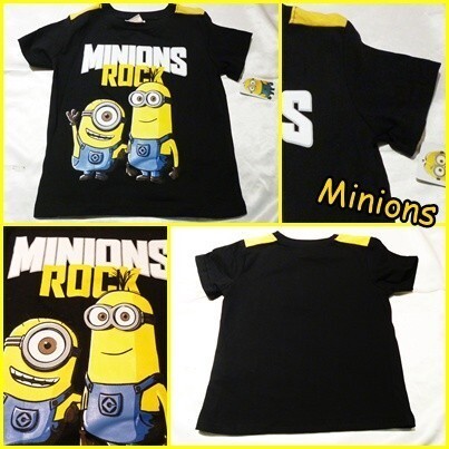 ミニオンズ 子供用 半袖 Tシャツ アメリカ 輸入子供服 キッズ ミニオン minions USJ ユニバ 怪盗グルー 黒 5T 120cm