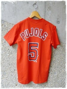 メンズ　MLB　半袖　Tシャツ　LA ANGELS　アナハイム　エンジェルス　#5　PUJOLS　プホルス　アメリカ　インポート　野球　メジャー　S