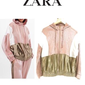 新品同様美品 ZARA フードブルゾンジャケット