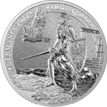 10オンス 2022 ゲルマニア 銀貨 純銀 メダル BU 証明書付き_画像1