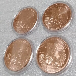 アメリカ ウォーキング リバティ 銅 ラウンド 純銅 4枚セットの画像5