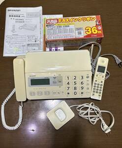 ジャンク品　親機の通話確認のみ　シャープ　FAX　UX-D20CL　子機1台タイプ　未開封　インクリボン２本付　取説付き